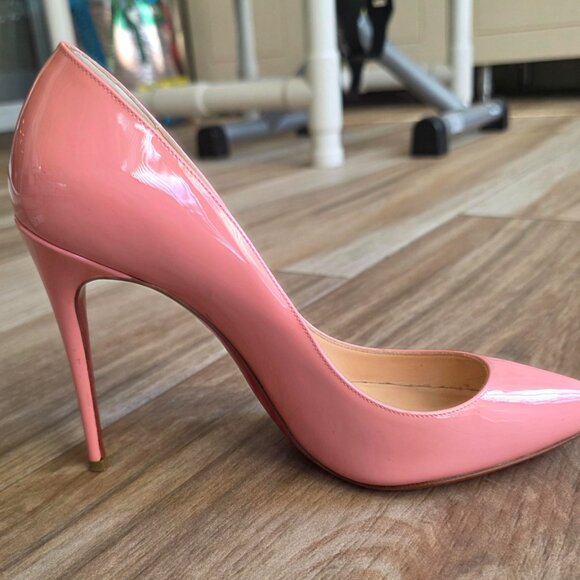 Christian Louboutin Dolly Pink Patent Leather Pumps Heels Eur. 36.5 - Picture 10 of 15